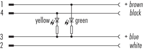 Binder 77-3634-3429-50004-0200 M12-A Connecting cable male cable connector - female angled connector with LED, Contacts: 4, unshielded, moulded on the cable, IP69K, UL, PUR, black, 4 x 0.34 mm², 2 m