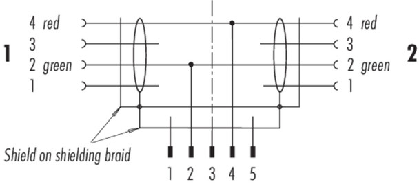 Binder 77-9853-4330-60702-0100 Connecting Cables Connecting cable, Contacts: 2, shielded, moulded on the cable, IP65, Profibus, PUR, violet, 2 x 0.25 mm², 1 m