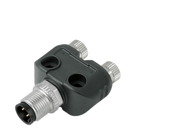 Binder 79-5232-90-04 Connecting Cables Twin distributor, Contacts: 4/3, unshielded, pluggable, IP68, UL, M8x1,0 | American Cable Assemblies