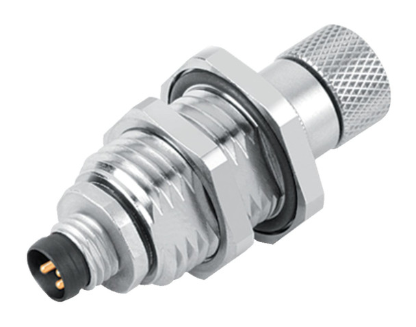 Binder 09-5251-00-04 Connecting Cables Lead-through for control cabinet, Contacts: 4, shielded, pluggable, IP67, M8x1,0 | American Cable Assemblies