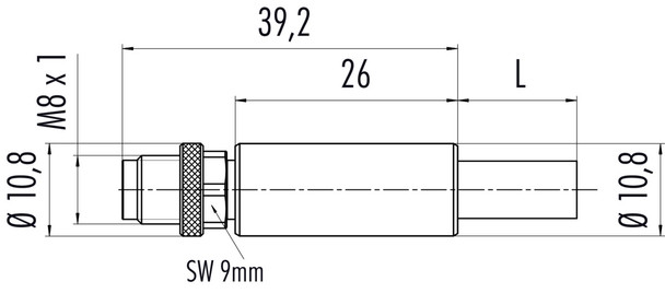 Binder 77-5429-0000-50704-0200 M8-D Male cable connector, Contacts: 4, shielded, moulded on the cable, IP67, Profinet/Ethernet CAT5e, PUR, green, 4 x AWG 22, 2 m