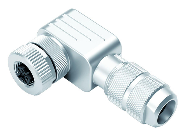 Binder 99-1438-820-05 M12-B Female angled connector, Contacts: 5, 6.0-8.0 mm, shieldable, screw clamp, IP67, UL | American Cable Assemblies