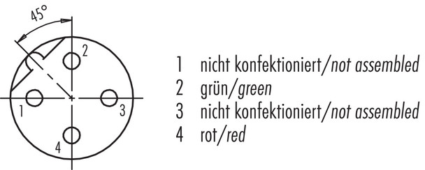 Binder 77-4330-0000-60702-1000 M12-B Female cable connector, Contacts: 2, shielded, moulded on the cable, IP67, UL, Profibus, PUR, violet, 2 x 0.25 mm², 10 m