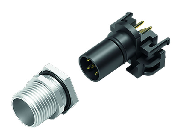 Binder 99-4445-200-05 M12-B Male panel mount connector, Contacts: 5, unshielded, THR, IP67, UL | American Cable Assemblies