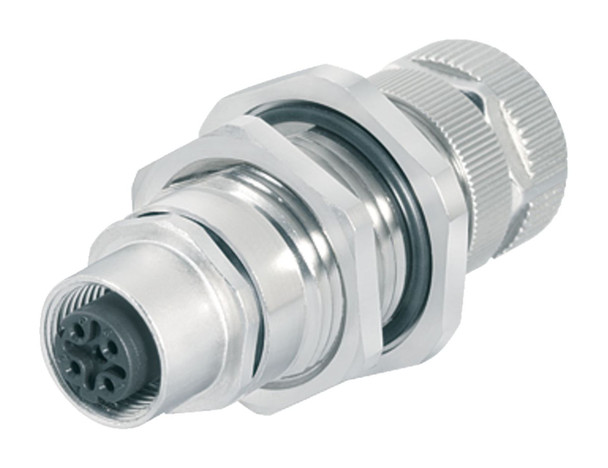 Binder 09-5246-00-04 M12-D Adapter, Contacts: 4, shielded, pluggable, IP67, UL | American Cable Assemblies