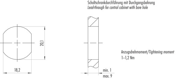 Binder 09-5245-00-04 M12-D Adapter, Contacts: 4, shielded, pluggable, IP67, UL