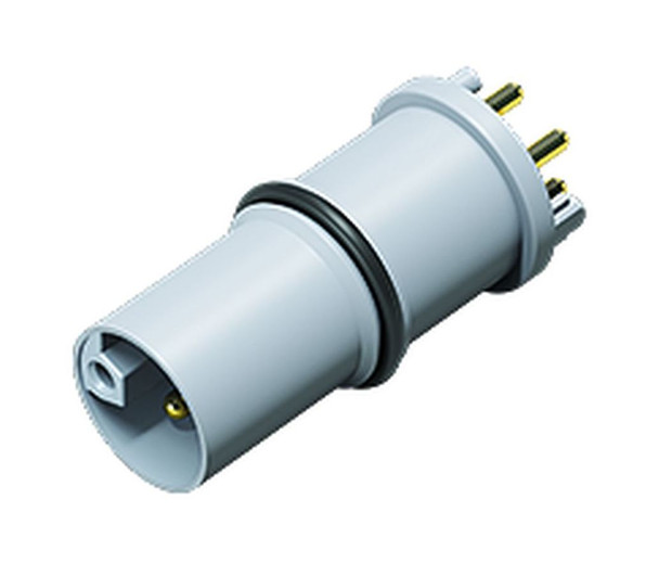 Binder 09-0641-100-05 M12-L Male receptacle, Contacts: 4+FE, unshielded, THR, IP68, UL | American Cable Assemblies