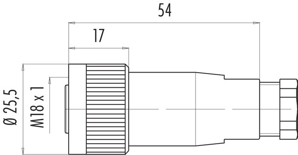 Binder 99-0440-016-04 M18 Female cable connector, Contacts: 4, 10.0-12.0 mm, unshielded, screw clamp, IP67, UL