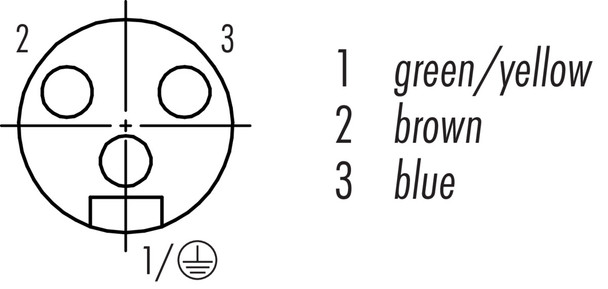 Binder 77-1430-0000-50003-0500 7/8" Female cable connector, Contacts: 3, unshielded, moulded on the cable, IP68, UL, PUR, black, 3 x 1.50 mm², 5 m