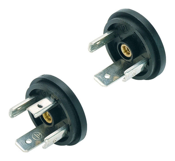 Binder 43-1701-000-03 Size A Male power connector, Contacts: 2+PE, unshielded, solder, IP40 without seal, UL, ESTI+, VDE | American Cable Assemblies