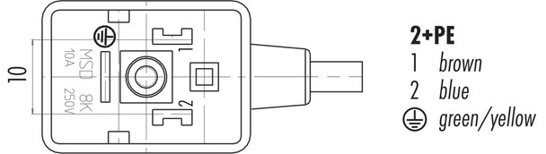 Binder 99-5718-00-03 Size B Adapter, Contacts: 2+PE, unshielded, pluggable, IP65 ***Discontinued***