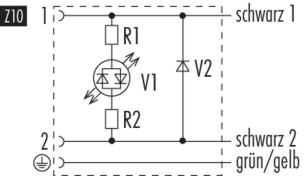 Binder 32-5337-300-510 Size B Female solenoid valve connector, Contacts: 2+PE, unshielded, moulded on the cable, IP67, PUR, black, Circuit Z10, 3 m