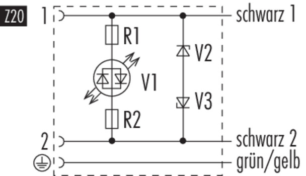 Binder 32-5339-300-520 Size B Female solenoid valve connector, Contacts: 2+PE, unshielded, moulded on the cable, IP67, PUR, black, Circuit Z20, 3 m