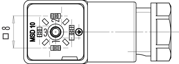 Binder 43-1902-000-04 Size C Female power connector, Contacts: 3+PE, 4.0-6.0 mm, unshielded, screw clamp, IP40 without seal, ESTI+, VDE ***Discontinued***
