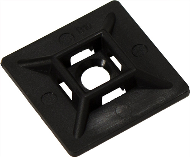 Adhesive Mounting Base for Cable Ties, 100 pack, Black