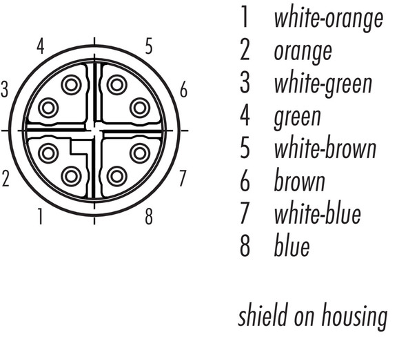 Binder 79-9724-100-08 M12-X Connecting cable, Contacts: 8, shielded, moulded on the cable, IP67, UL, PUR, green, AWG 26/7, 10 m
