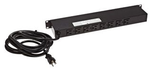 Bud Industries POS-194-S Rack Mount, 8 Outlets, 125 V, 15 A, 482.6 mm, 44 mm, 4.57 m | American Cable Assemblies