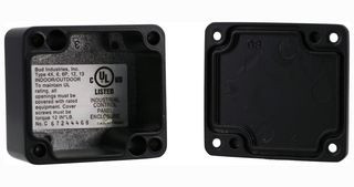 Bud Industries AN-1301-AB Diecast, Small, Diecast Aluminum, 35.05 mm, 58 mm, 64 mm, IP68 | American Cable Assemblies