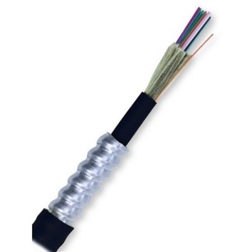 AFL 12 Fiber OM4 Multimode Armored Tight Buffer Indoor/Outdoor Plenum Fiber Optic Cable KQ012C611801BIF-AIAP | American Cable Assemblies
