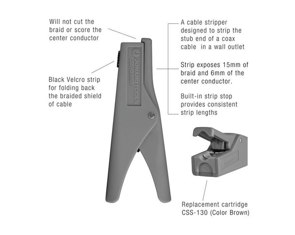 Jonard CSS-5156 Coax Stub End Stripper (15Mm/6Mm) | American Cable Assemblies Jonard CSS-5156 Coax Stub End Stripper (15Mm/6Mm) | American Cable Assemblies