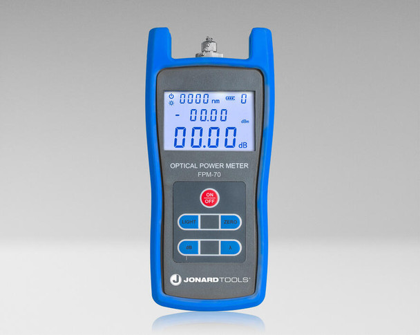 Jonard FPM-70 Fiber Optic Power Meter (-70 to +6 dBm) with FC/SC/LC Adapters | American Cable Assemblies