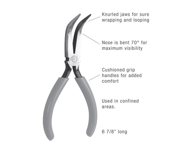 Jonard JIC-3026 Curved Long Nose Plier | American Cable Assemblies