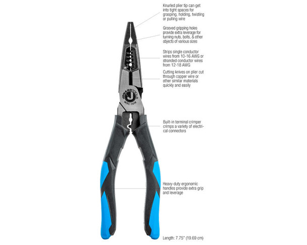 Jonard WSC-1016 Heavy -Duty Wire Stripping Pliers, 10-16 AWG | American Cable Assemblies