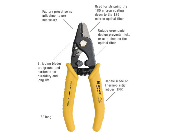 Jonard JIC-180C Fiber Optic Stripper for 125um Fiber With 180um Coating | American Cable Assemblies