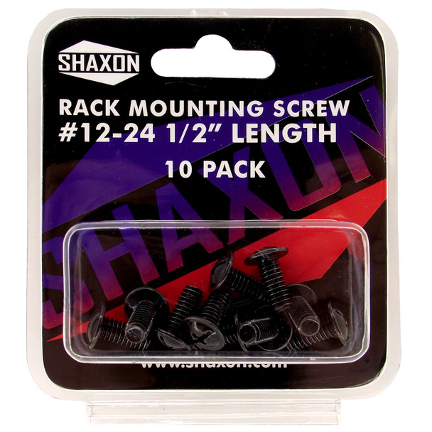 Shaxon SH-SHX-1224X12RMS-10B 10 Pk. Rack Mounting Screws 12-24 X 1/2″| American Cable Assemblies