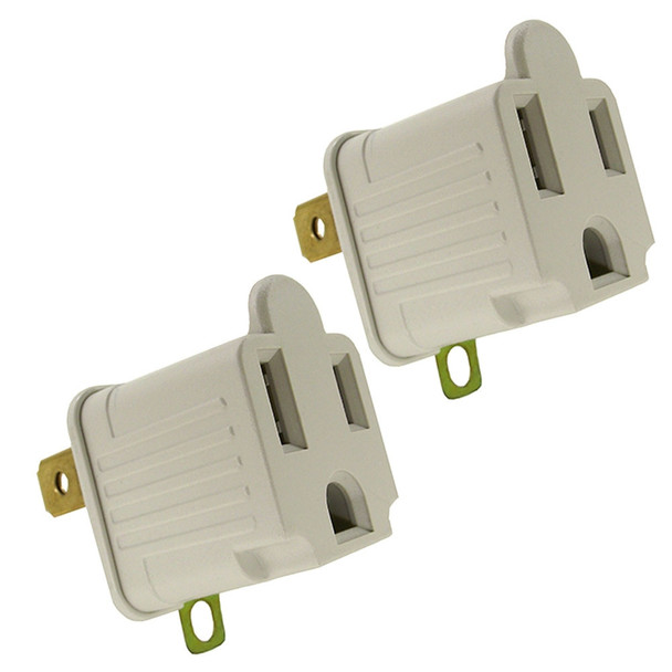 Shaxon SH-PYF-55-2 AC Grounding Plug, 3 Prong To 2 Prong, 2 Pack| American Cable Assemblies