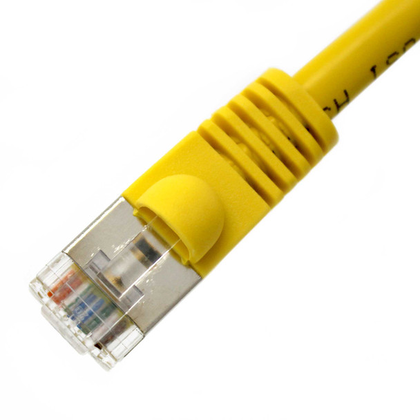 Shaxon SH-UL726SM8XXYL-7F CAT 6 Shielded Patch Cable, STP Stranded, Flush Molded Boots, Yellow| American Cable Assemblies