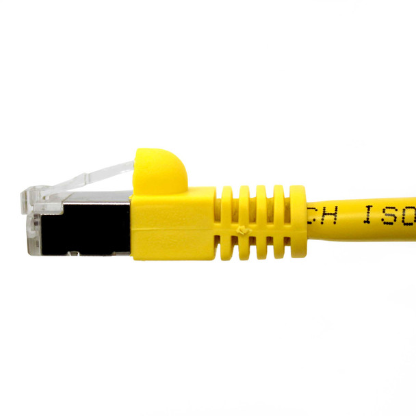 Shaxon SH-UL726SM8XXYL-7F CAT 6 Shielded Patch Cable, STP Stranded, Flush Molded Boots, Yellow| American Cable Assemblies