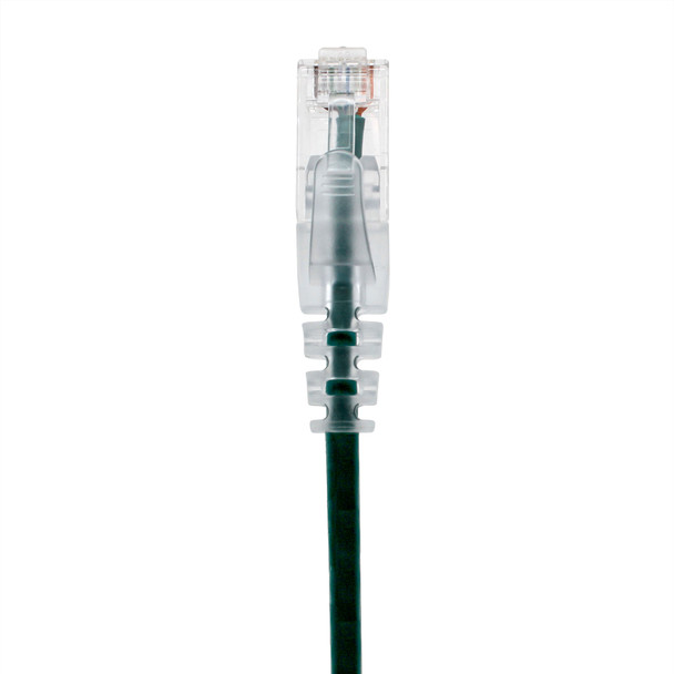 Shaxon SH-UL728-8XXGN-CG CAT 6 Slim Patch Cable, UTP Stranded, Finger Boot, Green| American Cable Assemblies