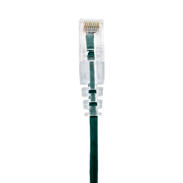 Shaxon SH-UL728-8XXGN-CG CAT 6 Slim Patch Cable, UTP Stranded, Finger Boot, Green| American Cable Assemblies