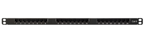 Shaxon SH-MPH17HA248-B Category 6 Ultra High Density Patch Panel, 24 Port, RJ45 To 110, 1/2u| American Cable Assemblies