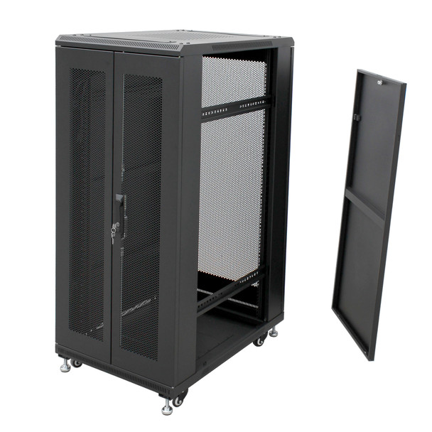 Shaxon SH-MRRF-27-32 Floor Server Cabinet, 27U, 4 Fans, Steel Frame| American Cable Assemblies