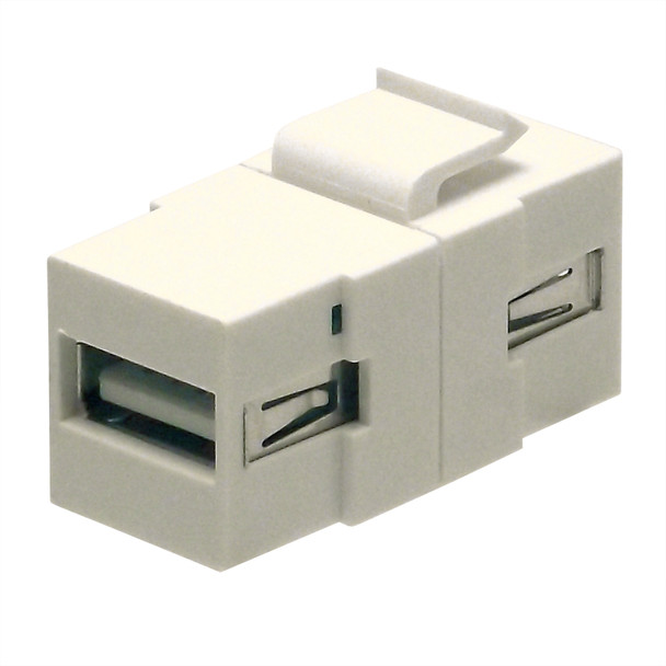 Shaxon SH-BM303WUSB2AA-B Keystone Insert USB 2.0 A/A Coupler F/F White| American Cable Assemblies