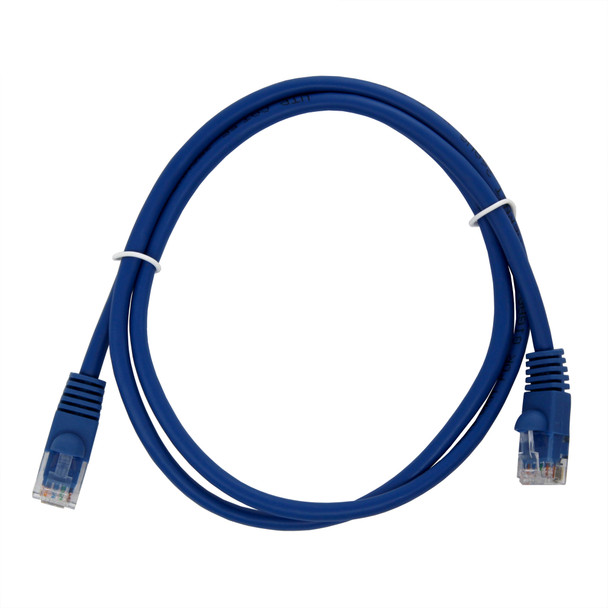 Shaxon SH-UL624M8XXBU-8F CAT 5e Patch Cable, UTP Stranded, Flush Molded Boots, Blue| American Cable Assemblies