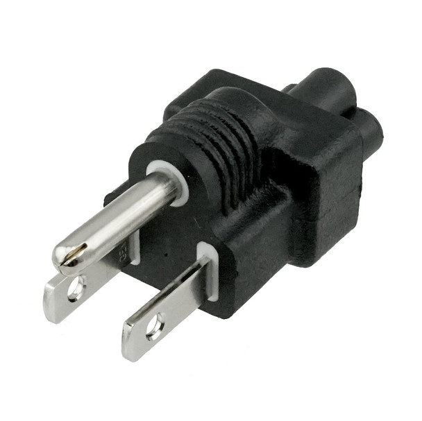 IEC C5 to USA NEMA 5-15P Plug Adapter