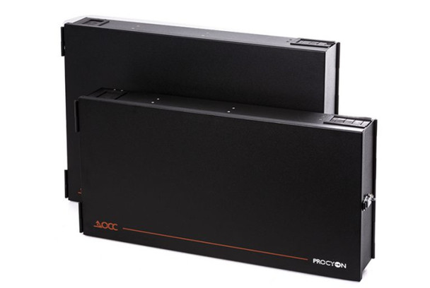OCC PROWTC-2ISM Procyon Wall mount enclosure, 13.6"H x 24.6"W x 4.3"D, accommodates 2 in-line splice modules (24 SC ports or 48 LC ports max)