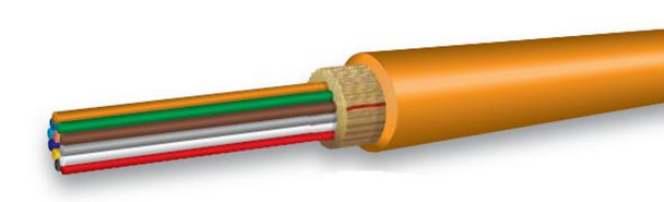 OCC, DX, Distribution Series, 12-Strand, 900um Tight Buffered, Indoor/Outdoor, Chemical Resistant OFNP Plenum Rated, OM1, 62.5/125, Multimode, Orange Jacket (Priced Per Foot) | American Cable Assemblies