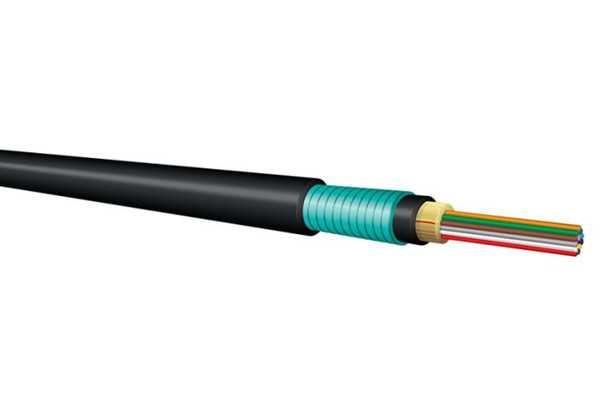 OCC, DX, Distribution Series, 2-Strand, 900um Tight Buffered, Outdoor Burial, CST Armored, OM3, 50/125, Multimode, Black Jacket (Priced Per Foot) | American Cable Assemblies