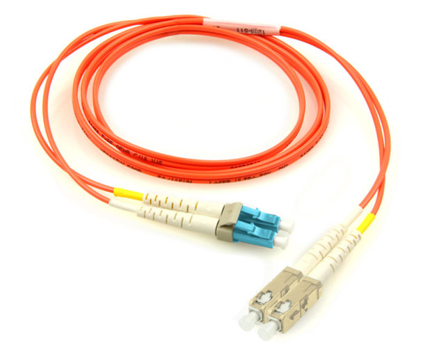 Keyed LC - Standard SC, 62.5/125 Multimode, Riser, 4 Meter | American Cable Assemblies