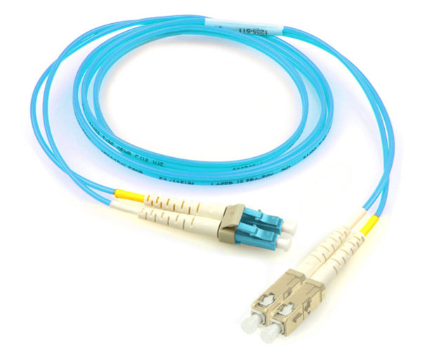 OCC D5GRLCK-SC-001XX Keyed LC - Standard SC, 50/125 Multimode OM3, Riser, 1 Meter {Qty. 50, $50.70/ea.}