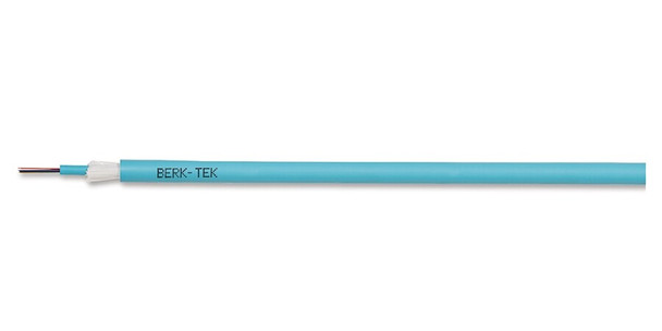 Berk-Tek LTP006EB3010/25 Outdoor/Indoor Adventum Cable, Loose Tube, Plenum, 6-Fibers, OM3 50/125µm 10Gig Multimode Fiber, DryGel Water Blocking System, Aqua Jacket