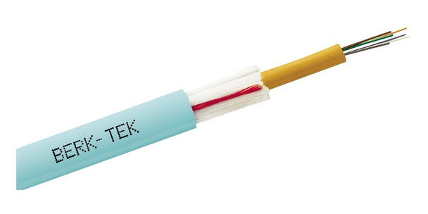 Berk-Tek LTP12B048EB3010/25 Indoor/ Outdoor Adventum Plenum Cable, Loose Tube, 48-Fibers, OM3 50/125 GIGAlite-10 Multimode Fiber, 3.0 mm, Aqua Jacket
