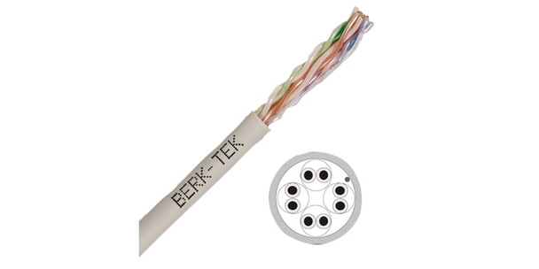 Berk-Tek 11091285 24-4P UTP-CMR SOL BC PVC/FEPVC, LANMARK-6 MIN.COMP. DARK GRAY, CAT6 1000 REELS ROHS