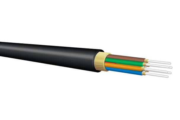 OCC DX002DWLS9KS DX, Distribution Series, 2-Strand, 900um Tight Buffered, Indoor/Outdoor, MSHA Rated, OM1, 62.5/125, Multimode, Black Jacket, Low Water Peak Mining (Priced Per Foot) | American Cable Assemblies