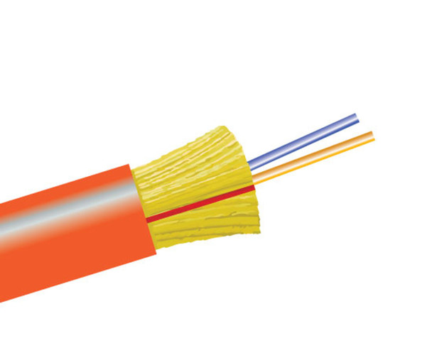 OCC DX002KWLS9OP DX, Distribution Series, 2-Strand, 900um Tight Buffered, Indoor/Outdoor, Chemical Resistant, OFNP Plenum Rated, OM1, 62.5/125, Multimode, Orange Jacket (Priced Per Foot) | American Cable Assemblies