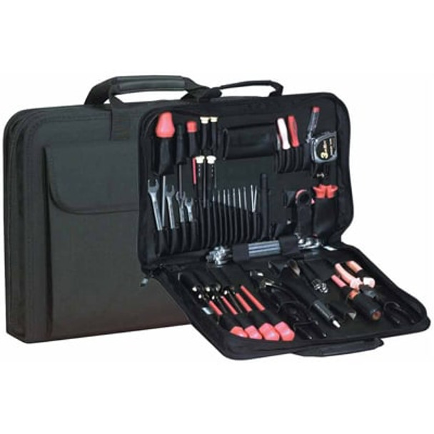 PL641ZT Tool Carrying Case, for Machine/Copier Repair, Sewn Pockets, Document Holder | American Cable Assemblies